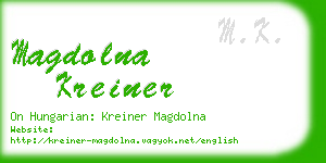 magdolna kreiner business card